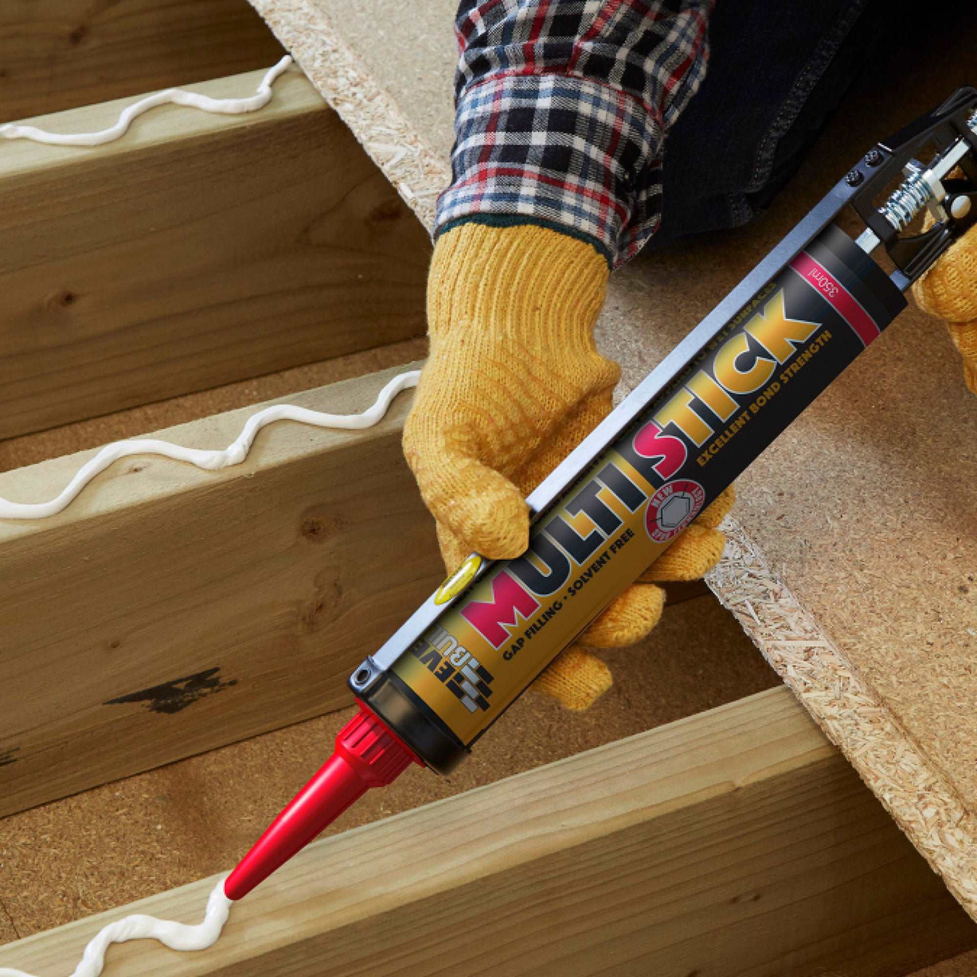 Everbuild MultiStick Tube 300ml white wood mdf skelegun